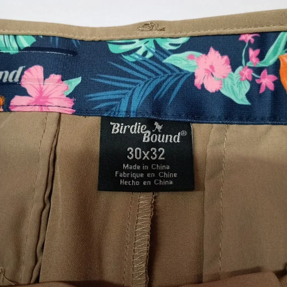 Birdie Bound Golf Pants Men's Size 30x32 Khaki Flex Straight‎